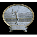 Tennis, Female - Oval Sport Legend Plates - 6"